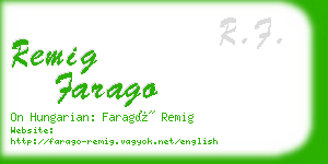 remig farago business card
